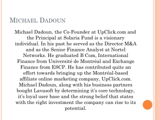 Michael Dadoun Upclick