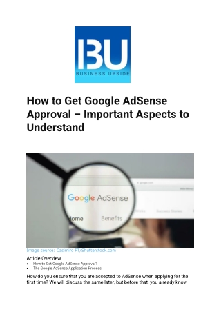 How to Get Google AdSense Approval