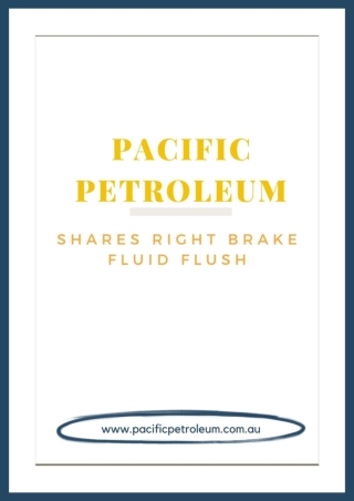 Pacific Petroleum Shares Right Brake Fluid Flush