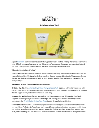 Activ Beaute Face Wash