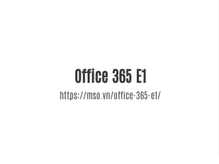 office 365 e1