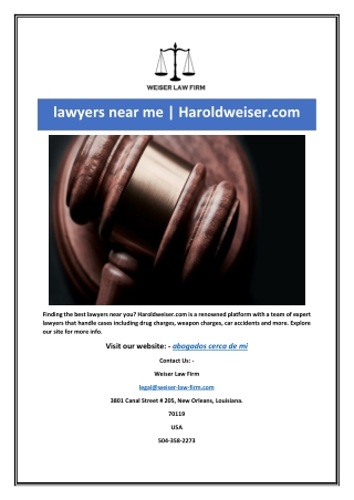 lawyers near me | Haroldweiser.com