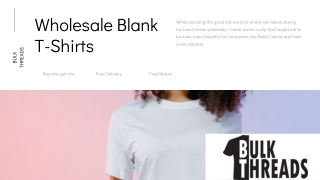 Buy Wholesale Blank T-shirts at Bulk Threads