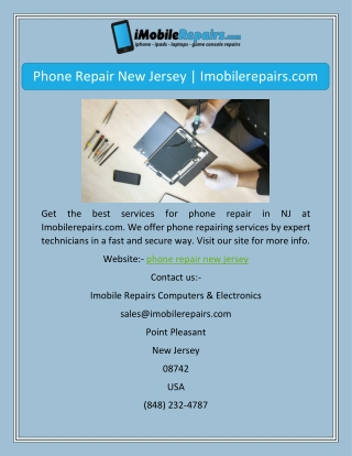 Phone Repair New Jersey | Imobilerepairs.com