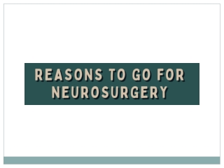 Reasons to go for Neurosurgery - AMRI Hospitals