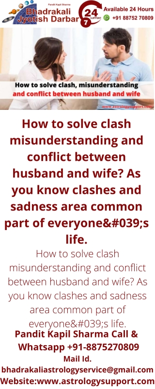 How to solve clash misunderstanding and conflict between husband and wife – Astrology Support (1)