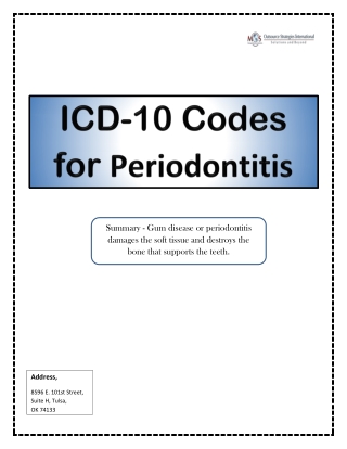 ICD-10 Codes for Periodontitis