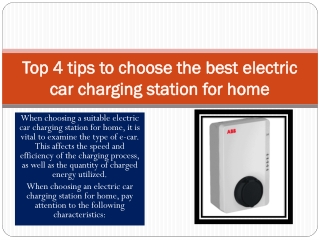 electric car charging station for home