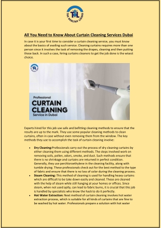 All You Need to Know About Curtain Cleaning Services Dubai