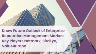 Know Future Outlook of Enterprise Reputation Management Market Key Players Netmark, BirdEye, Value4Brand
