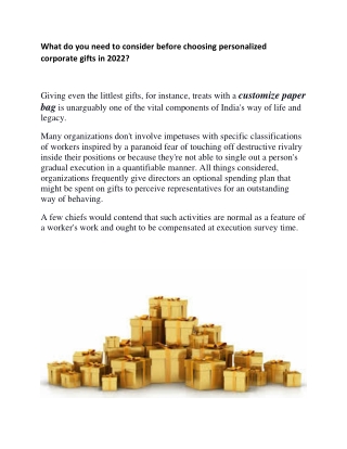 What do you need to consider before choosing personalized corporate gifts in 2022