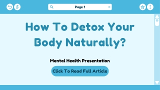 How To detox your body