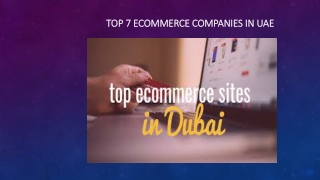 Top Ecommerce Companies in UAE