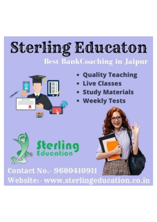 Best Bank Coaching in Jaipur Sterling Education