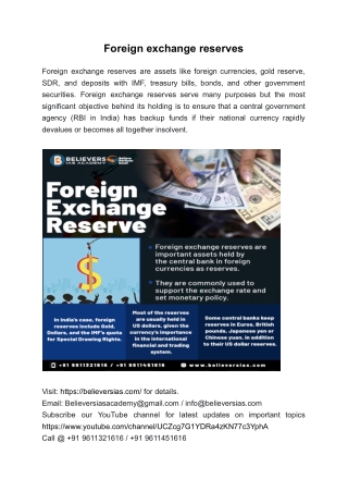 Foreign exchange reserves