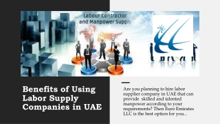 Benefits of Using Labor Supply Companies in UAE