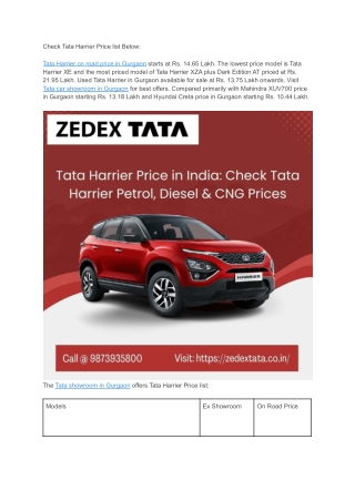 Tata Harrier Price in India_ Check Tata Harrier Petrol, Diesel & CNG Prices