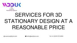 SERVICES FOR 3D STATIONARY DESIGN AT A REASONABLE PRICE