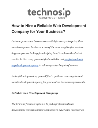 How to Hire a Reliable Web Development Company for Your Business_