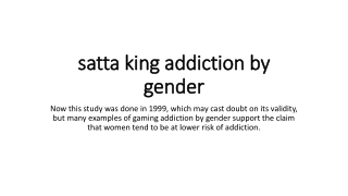 satta king addiction by gender