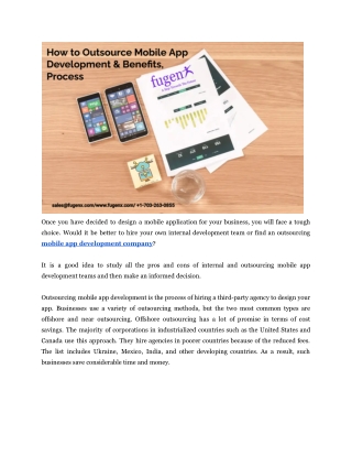 How to Outsource Mobile App Development & Benefits, Process