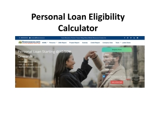 Personal Loan Eligibility Calculator