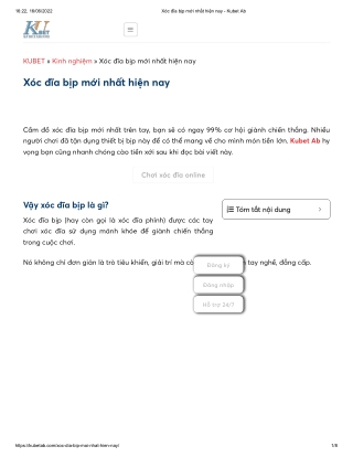 Xóc đĩa bịp mới nhất hiện nay - Kubet Ab