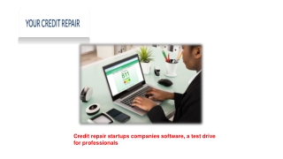 Credit repair startups companies software, a test drive for professionals