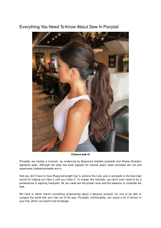 Everything You Need To Know About Sew In Ponytail-converted