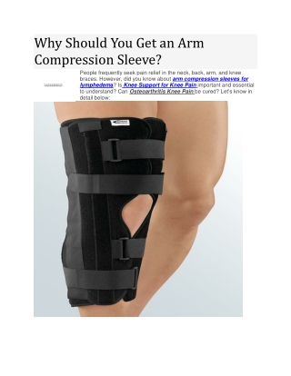 When should you wear compression arm sleeves