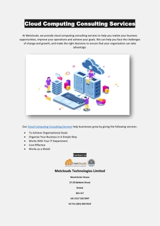 Cloud Computing Consulting Services