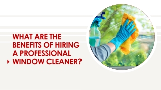 WHAT ARE THE BENEFITS OF HIRING A PROFESSIONAL WINDOW CLEANER