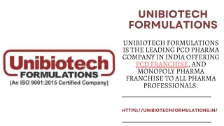 Pharma Franchise Company India | Unibiotech Formulations