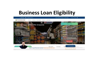 Business Loan Eligibility