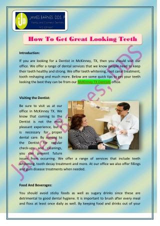 How To Get Great Looking Teeth