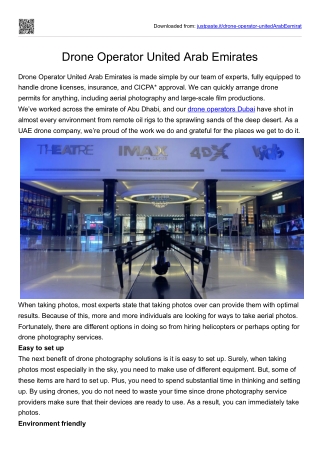 Drone Operator United Arab Emirates