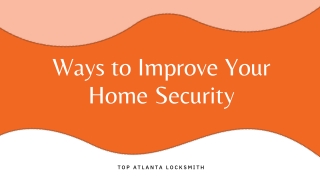 Ways to Improve Your Home Security