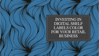 Investing In Digital Shelf Labels Color For Your Retail Business