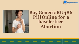 Buy Generic RU486 Pill Online for a hassle-free abortion