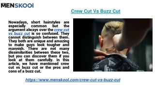 Crew Cut Vs Buzz Cut