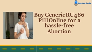 Buy Generic RU486 Pill Online for a hassle-free abortion