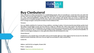 Buy Clenbuterol