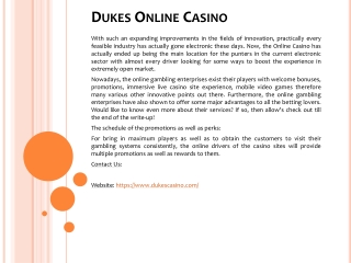 Dukes Online Casino