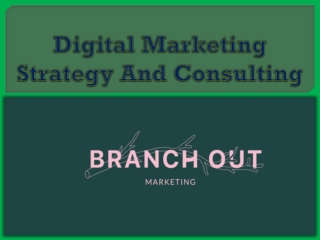 Digital Marketing Strategy And Consulting