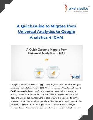 A Quick Guide to Migrate from Universal Analytics to Google Analytics 4 (GA4)