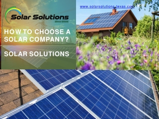 How to Choose a Solar Company - Solar Solution