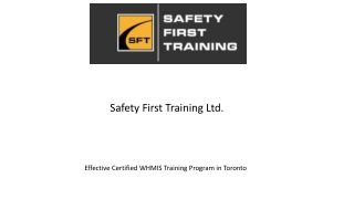 Effective Certified WHMIS Training Program in Toronto