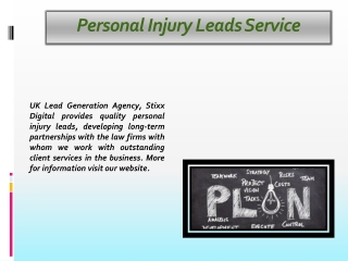 Personal Injury Leads Service