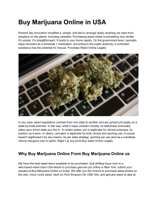 Buy Marijuana Online in USA