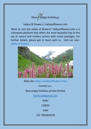 Valley Of Flowers  Valleyofflowers.info
